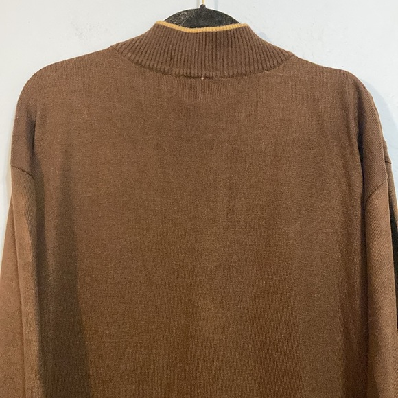 Steve Harvey Celebrity Edition Mens Size 2XTL Brown Grandpa Core Sweater Stripes - Picture 7 of 12
